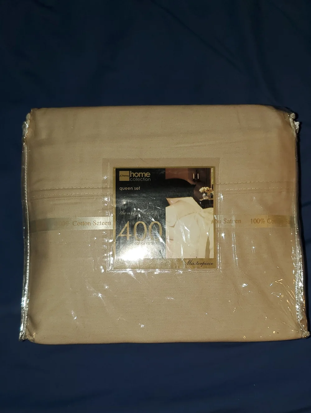 New JCPenny Home Collection Masterpiece Queen 100% Cotton Sateen Sheet Set